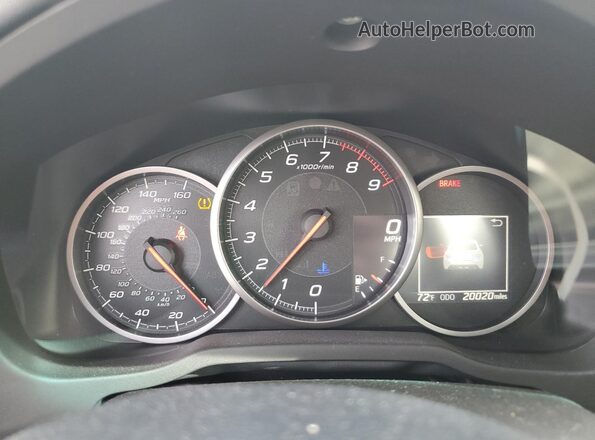 JF1ZCAC10L9703810 2020 SUBARU BRZ Gray ხელსაწყოთა პანელის ხედი