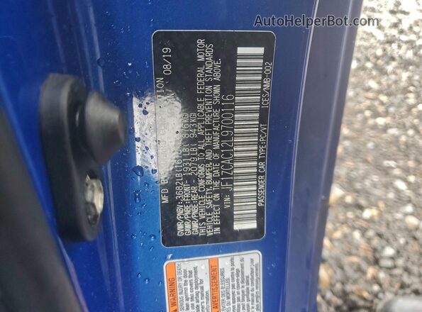 JF1ZCAC12L9700116 2020 SUBARU BRZ Blue Вид підкапотного простору