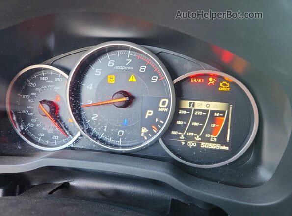 JF1ZCAC13J8602912 2018 SUBARU BRZ Gray Вид щитка приладів