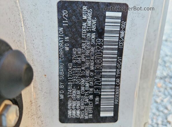 JF1ZCAC13L8703239 2020 SUBARU BRZ White 