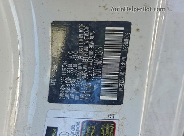 JF1ZDBB15N9702451 2022 SUBARU BRZ White Vista del compartimento del motor