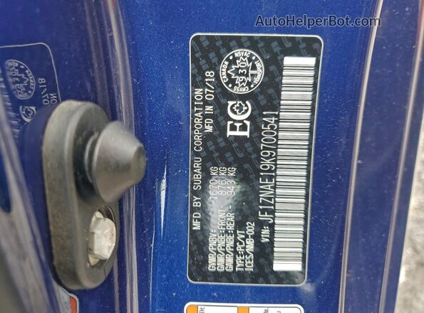 JF1ZNAE19K9700541 2019 TOYOTA 86 Blue ძრავის განყოფილების ხედი