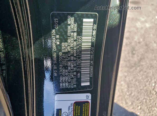 JF1ZNBC12P8757668 2023 TOYOTA GR Black Вид наклейки з VIN-кодом