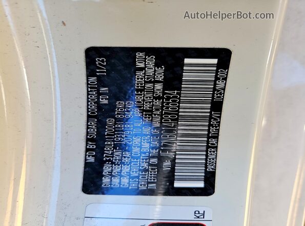 JF1ZNBC14P8766534 2023 TOYOTA GR Белый Вид подкапотного пространства
