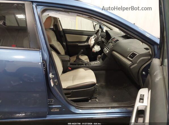 JF2GPABC5G8320886 2016 SUBARU CROSSTREK Blue წინა სალონის ხედი