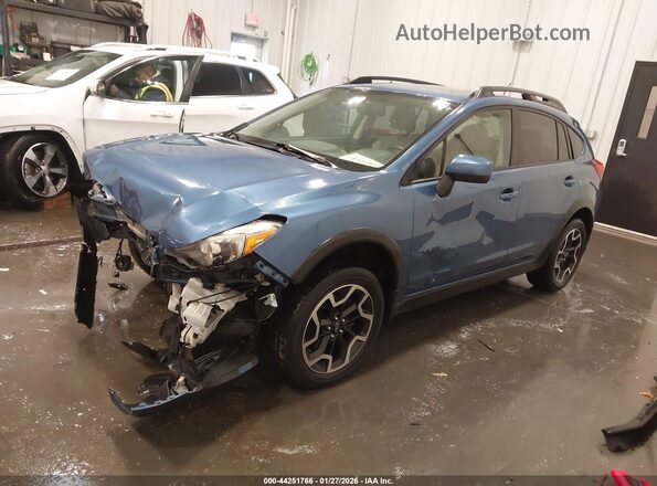 JF2GPABC5G8320886 2016 SUBARU CROSSTREK Blue წინა მარცხენა ხედი სამი მეოთხედიდან
