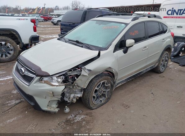 JF2GPABC5H8220109 2017 SUBARU CROSSTREK Cream წინა მარცხენა ხედი სამი მეოთხედიდან