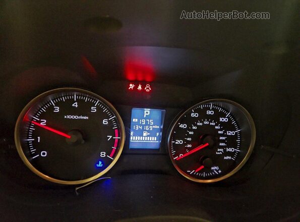 JF2GPABC9G8239504 2016 SUBARU CROSSTREK Blue Вид щитка приладів