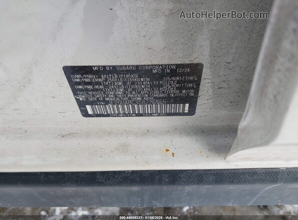 JF2GUABC3S8226555 2025 SUBARU CROSSTREK White Widok komory silnika