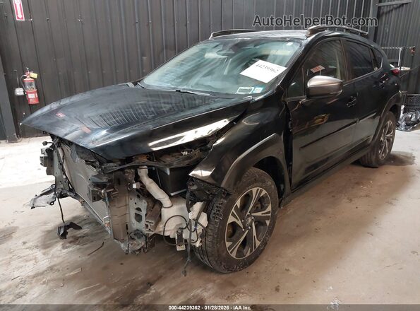 JF2GUADC1R8273851 2024 SUBARU CROSSTREK Black Առջևի ձախ երեք քառորդ տեսարան