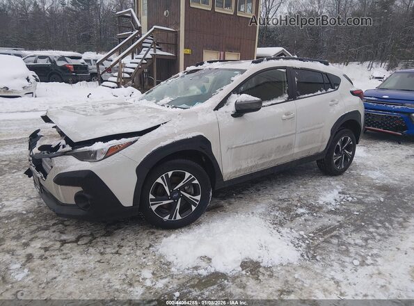 JF2GUHDC2S8238797 2025 SUBARU CROSSTREK White Առջևի ձախ երեք քառորդ տեսարան