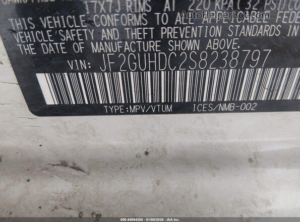 JF2GUHDC2S8238797 2025 SUBARU CROSSTREK White Շարժիչի բաժամունքի տեսք