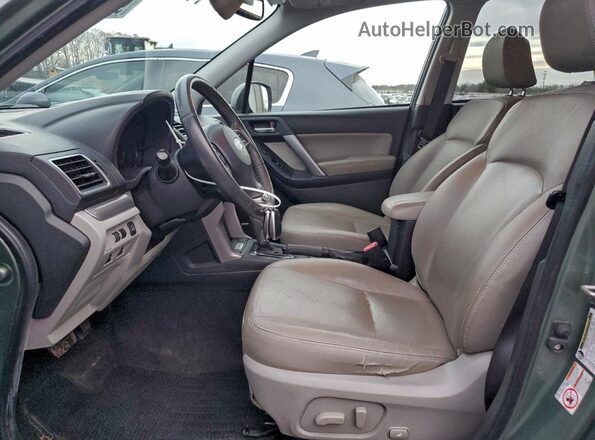JF2SJAVC3GH417625 2016 SUBARU FORESTER 2.5I TO Green წინა სალონის ხედი