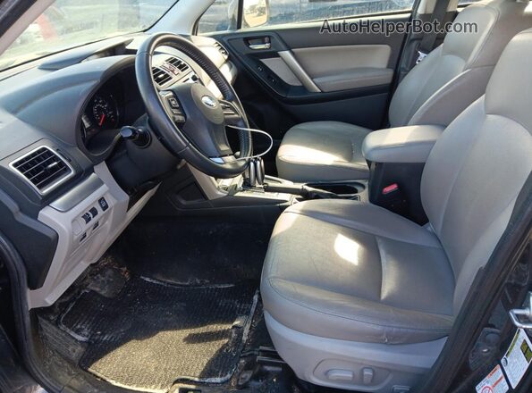 JF2SJAVC7GH549884 2016 SUBARU FORESTER 2.5I TO Black წინა სალონის ხედი
