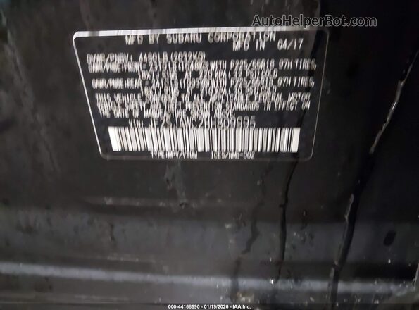 JF2SJAWC2HH809995 2017 SUBARU FORESTER 2.5I TO Черный Вид подкапотного пространства