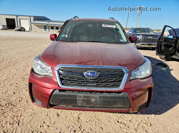 JF2SJGEC8JH446676 2018 SUBARU FORESTER2. Maroon Vista frontal