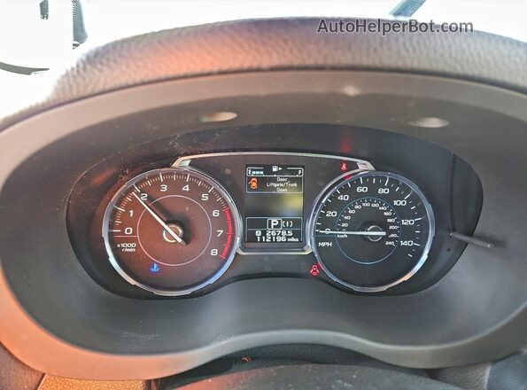 JF2SJGTC4HH501718 2017 SUBARU FORESTER2. White Вид щитка приладів