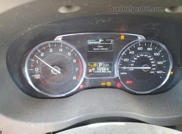 JF2SJGTC6HH411955 2017 SUBARU FORESTER2. Red Вид щитка приладів