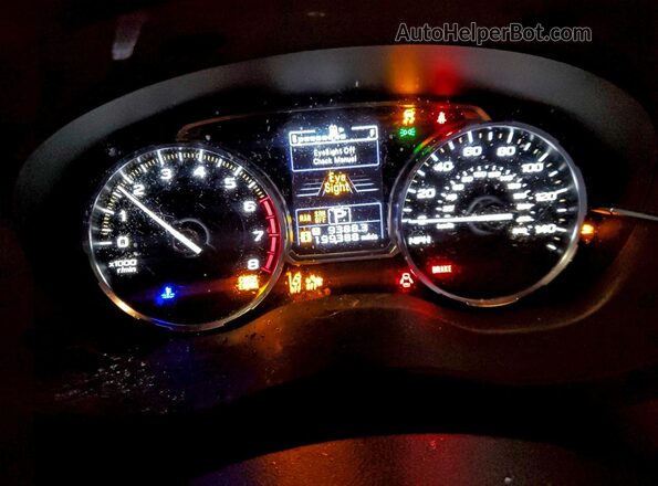 JF2SJGWC6JH432452 2018 SUBARU FORESTER2. White Instrument cluster view