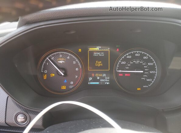 JF2SKAJC1RH530091 2024 SUBARU FORESTER White ხელსაწყოთა პანელის ხედი