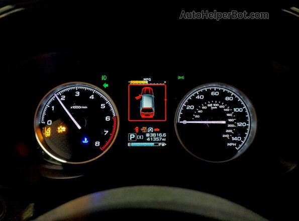 JF2SKAPC9NH517588 2022 SUBARU FORESTER Red Instrument cluster view