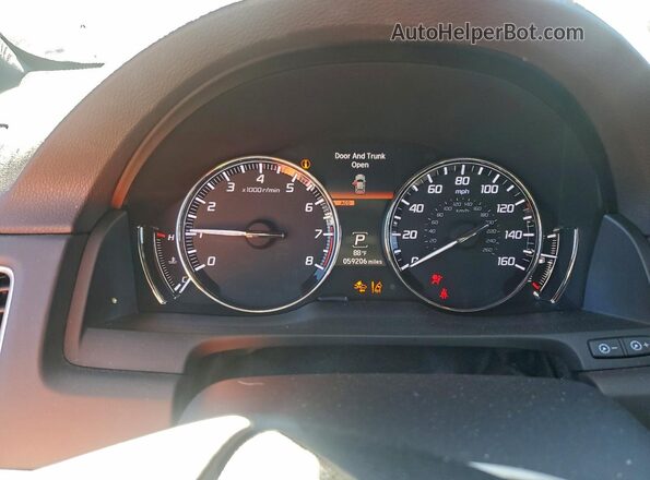 JH4KC1F58JC000058 2018 ACURA RLX Gray Вид щитка приладів