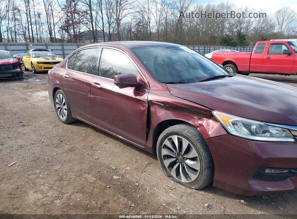 JHMCR6F32HC022629 2017 HONDA ACCORD HYBRID Burgundy Սալոնի հետևի տեսք