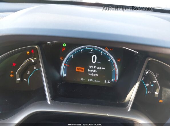 JHMFC1F78KX007041 2019 HONDA CIVIC Red Вид задніх сидінь