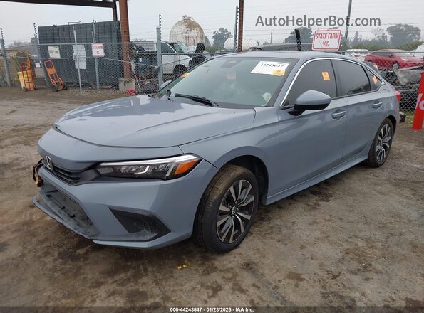JHMFE1F73NX008421 2022 HONDA CIVIC Gray წინა მარცხენა ხედი სამი მეოთხედიდან