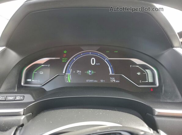 JHMZC5F16KC001407 2019 HONDA CLARITY Silver Widok zestawu wskaźników