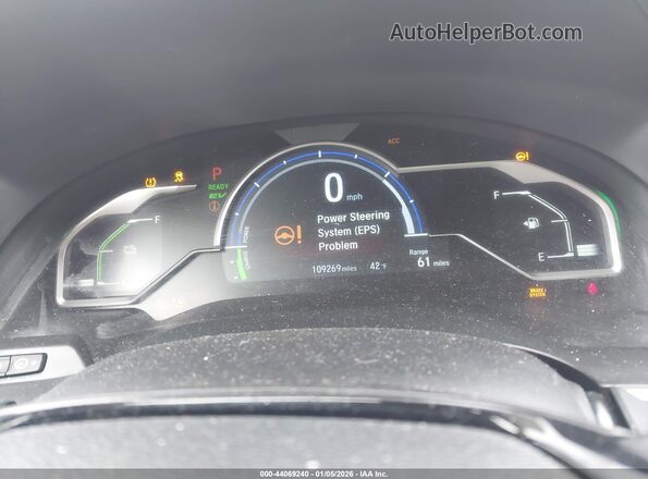 JHMZC5F18KC000680 2019 HONDA CLARITY Gray Вид задніх сидінь