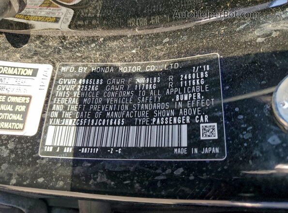 JHMZC5F19JC016465 2018 HONDA CLARITY Black 