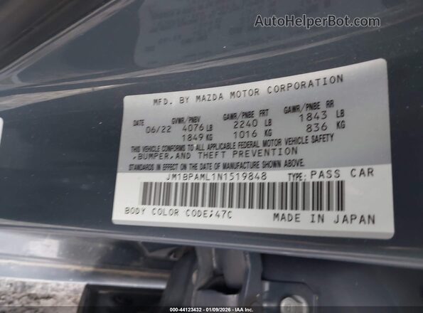 JM1BPAML1N1519848 2022 MAZDA 3 Blue Շարժիչի բաժամունքի տեսք