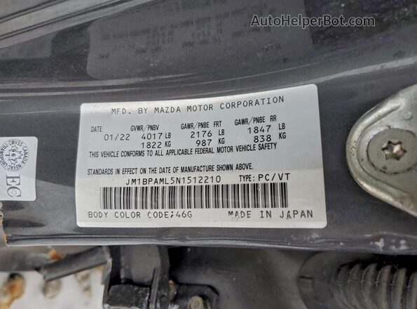 JM1BPAML5N1512210 2022 MAZDA 3 Серый Вид подкапотного пространства