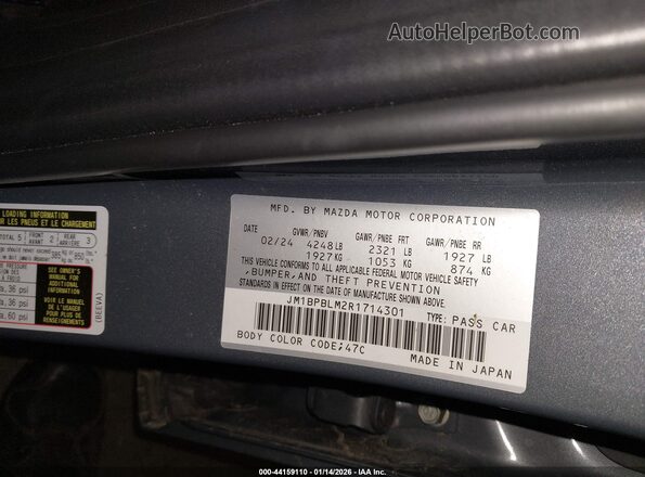 JM1BPBLM2R1714301 2024 MAZDA 3 Gray Widok komory silnika