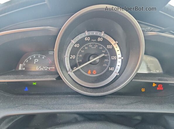 JM1DKBC74G0109734 2016 MAZDA CX-3 Blue ხელსაწყოთა პანელის ხედი
