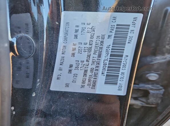 JM1DKDB73L1469594 2020 MAZDA CX-3 Black VIN կոդի պիտակի տեսք