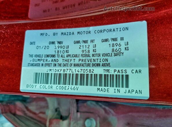 JM1DKFB77L1470582 2020 MAZDA CX-3 Red 