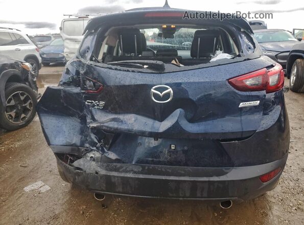 JM1DKFC71K0447222 2019 MAZDA CX-3 Синий Вид сзади