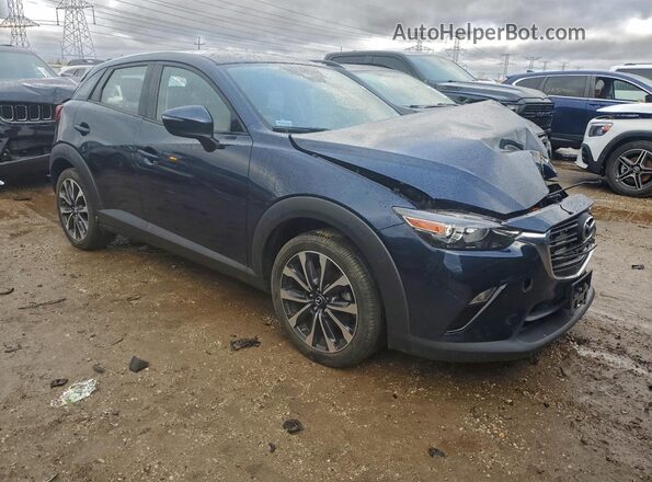 JM1DKFC71K0447222 2019 MAZDA CX-3 Синий Передняя правая четверть