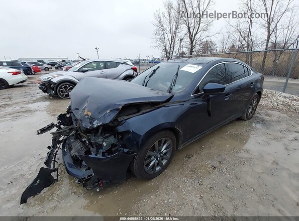 JM1GL1UM6K1508222 2019 MAZDA 6 Синий Передняя левая четверть