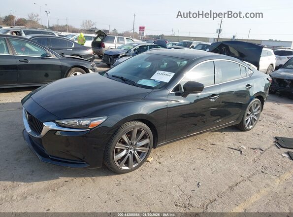 JM1GL1VM6M1604594 2021 MAZDA 6 Black Vista tres cuartos delantera izquierda
