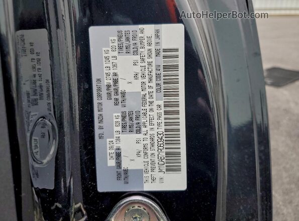 JM1NDAB71R0609430 2024 MAZDA MX-5 Black VIN კოდის სტიკერის ხედი