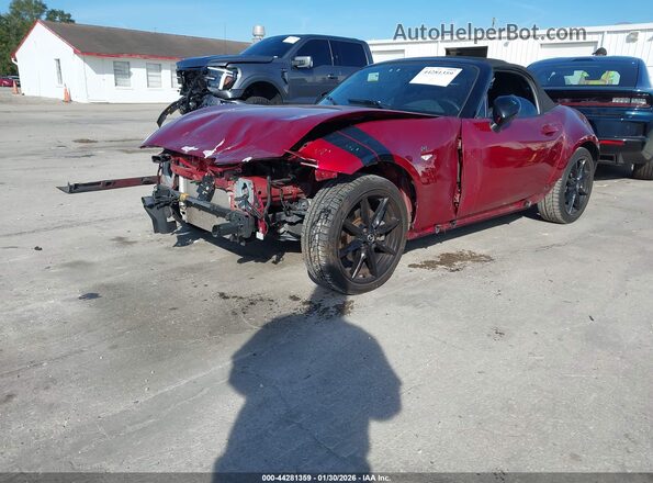 JM1NDAC78K0309291 2019 MAZDA MX-5 MIATA Maroon წინა მარცხენა ხედი სამი მეოთხედიდან
