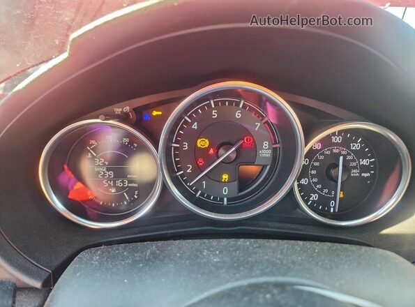 JM1NDAD73G0116665 2016 MAZDA MX-5 Red Instrument cluster view