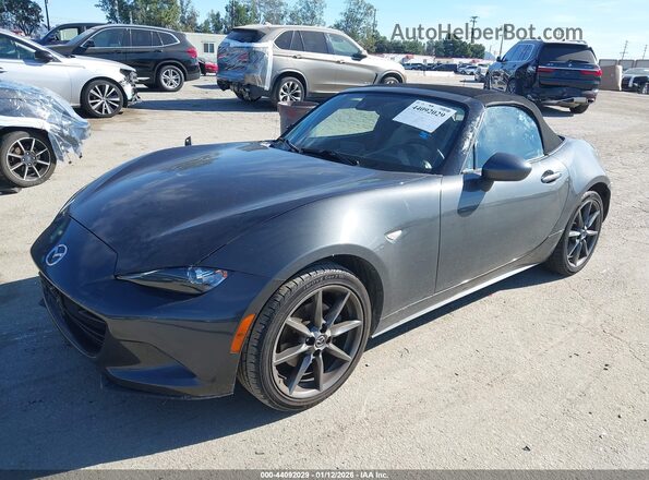 JM1NDAD74H0123979 2017 MAZDA MX-5 MIATA Gray Առջևի ձախ երեք քառորդ տեսարան