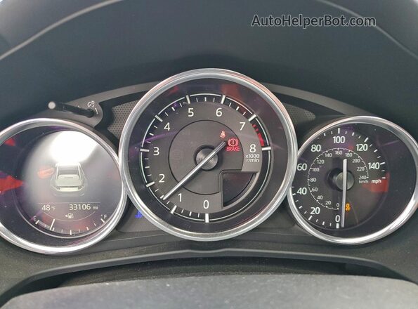 JM1NDAM73K0307589 2019 MAZDA MX-5 Gray ხელსაწყოთა პანელის ხედი