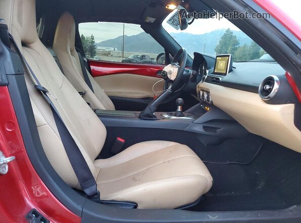 JM1NDAM74H0102050 2017 MAZDA MX-5 Red Vista de los asientos traseros