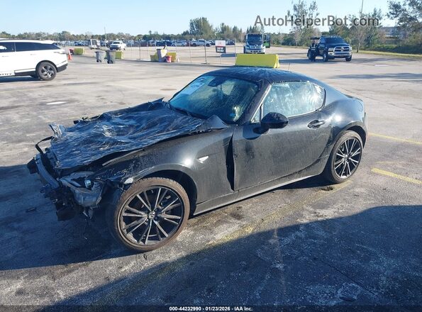 JM1NDAM78S0651631 2025 MAZDA MX-5 MIATA RF Black Առջևի ձախ երեք քառորդ տեսարան