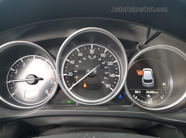 JM3KFBCM8N0530877 2022 MAZDA CX-5 Blue Instrument cluster view